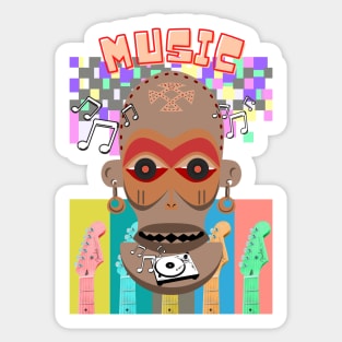 Music Tribal Poster Sticker